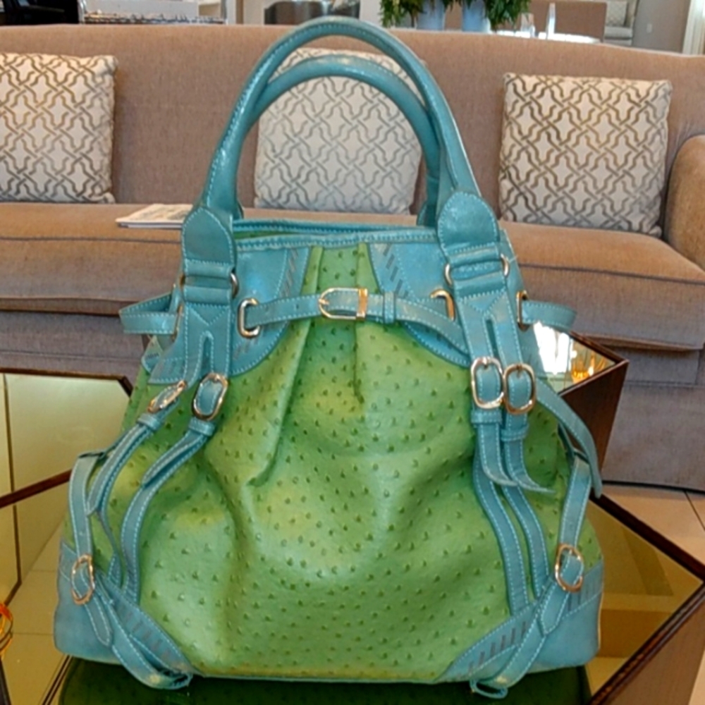 RARE Segolene Paris Embossed Strap Detail Bag - Picture 4 of 10